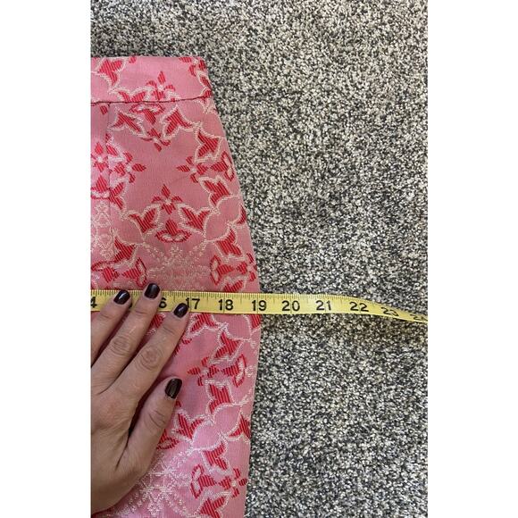 Women's MODA International Christmas Holiday Skirt Size 8 Candyland Pink Red - Picture 8 of 9